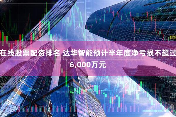 在线股票配资排名 达华智能预计半年度净亏损不超过6,000万元
